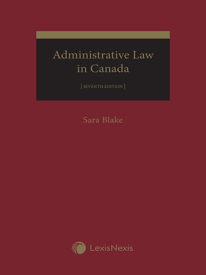 cover image of Administrative Law in Canada